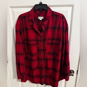 Ava & Viv Plaid Button Down Size 2X